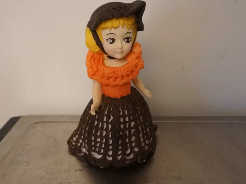 Brown and Coral doll