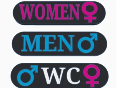 WC Door signs - MEN / WOMEN / WC - AMS & Non-AMS 