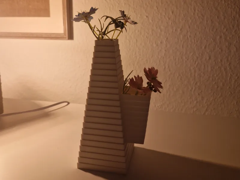 Vase Eckig Groß mit Klein