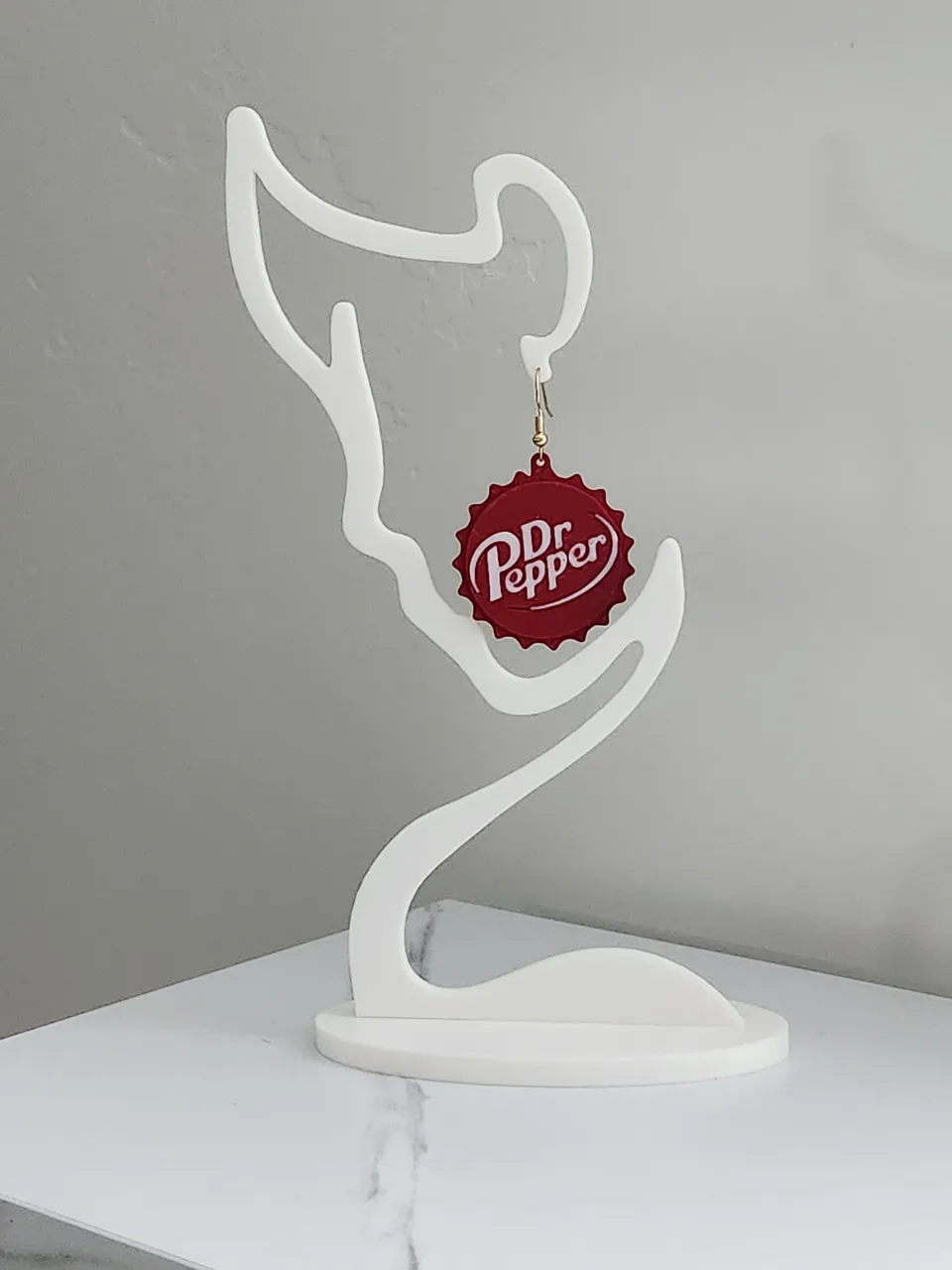 Dr. Pepper Bottle Cap Earrings view 2