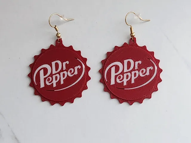 Dr. Pepper Bottle Cap Earrings