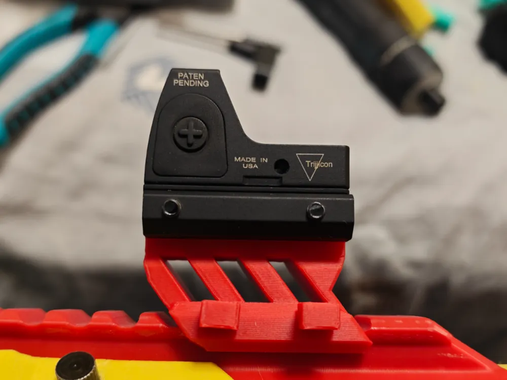[No Hardware] Picatinny Rail RMR Sight Riser STEP - Free 3D Print Model ...