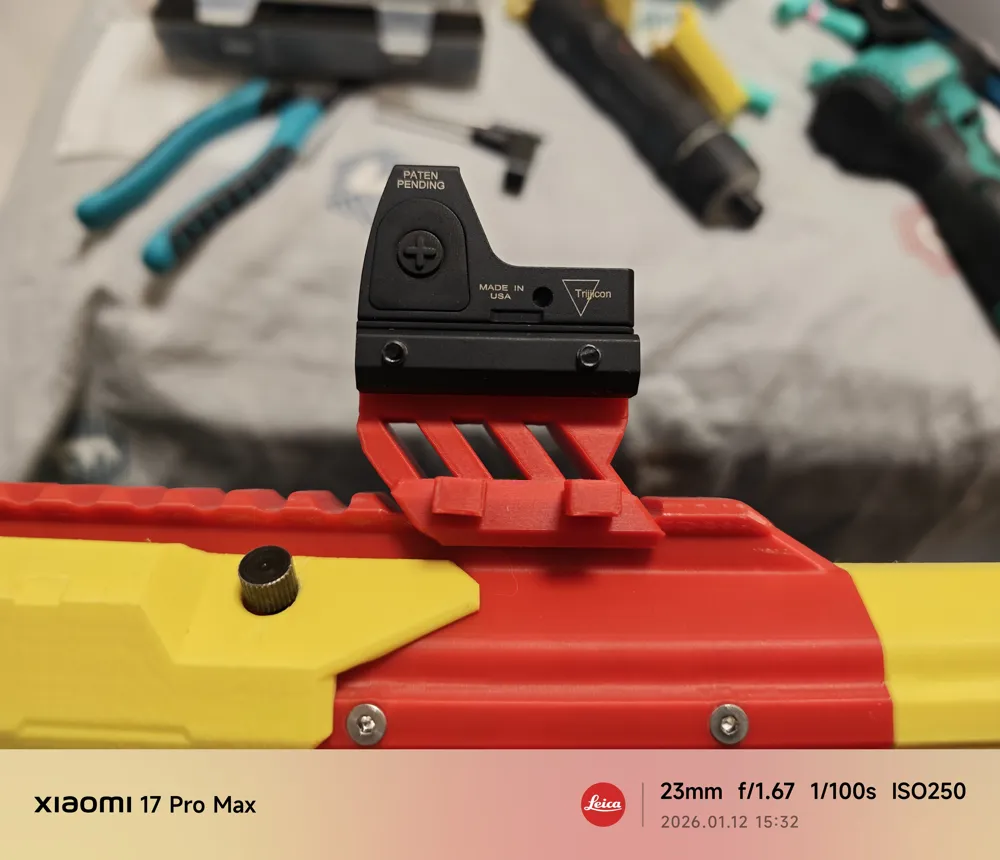 [No Hardware] Picatinny Rail RMR Sight Riser STEP - Free 3D Print Model ...
