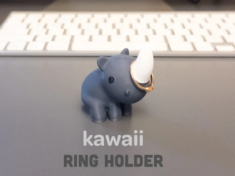 Crew the Kawaii Rhino Ring Holder
