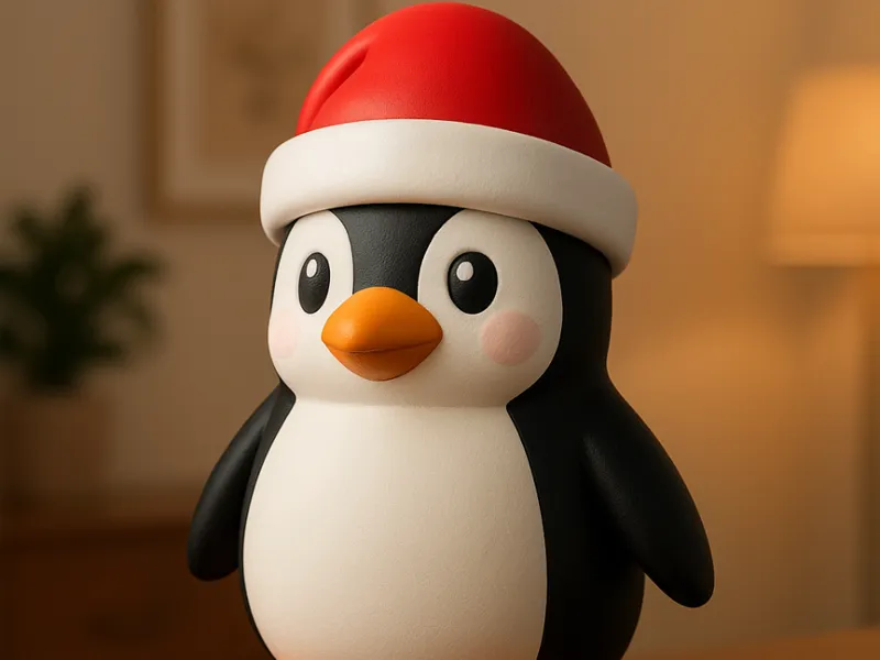 Süßer Weihnachts Pinguin 