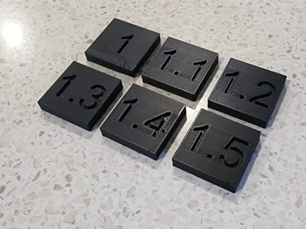 Plaque de test pour calibration de première couche