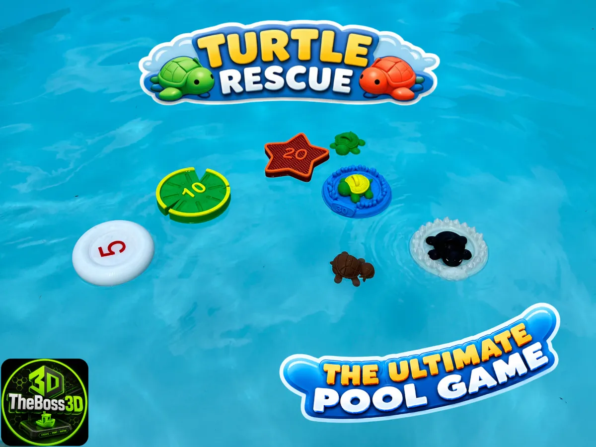 Turtle Rescue - Ultimate Pool Game - Free 3D Print Model - MakerWorld