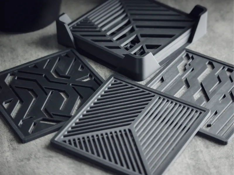 Coasters & Holder