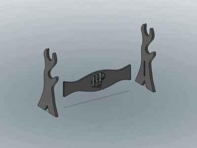 2 Wands Display - Harry Potter