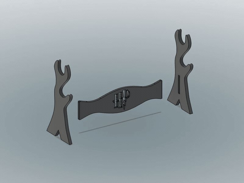 2 Wands Display - Harry Potter