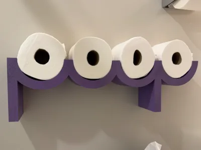 "poop" wall-mount toilet paper holder