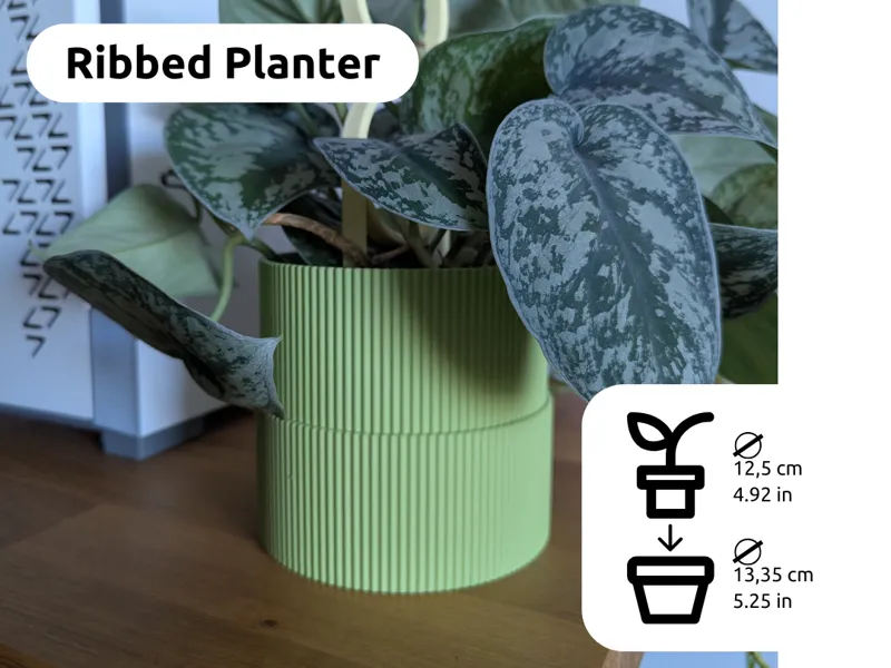 Minimalist Ribbed Planter