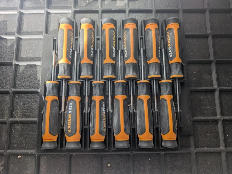 Gridfinity GearWrench mini screwdriver set tray