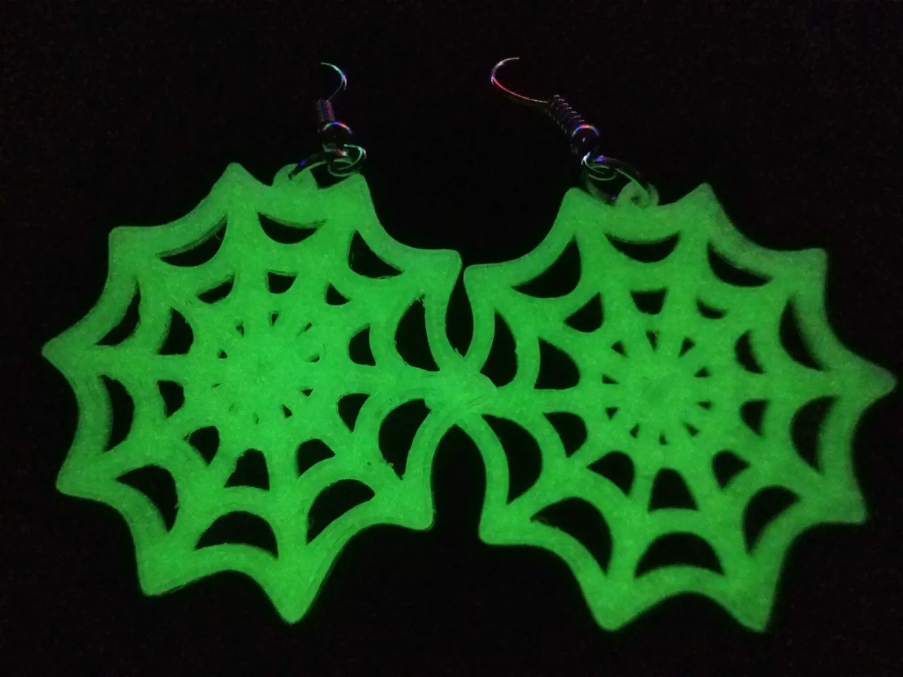 Halloween Spider Web Earrings view 3