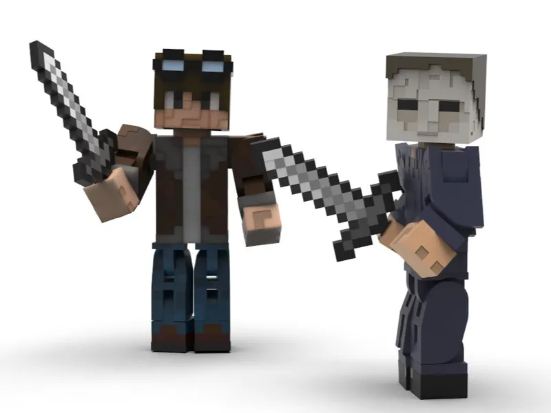 Block-Style Printable Action Figure