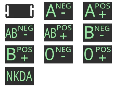 Patches - blood type asymmetric MOLLE attachment