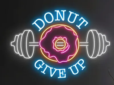 donut give up light up box