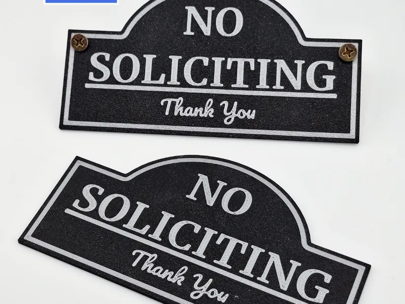No Soliciting Sign