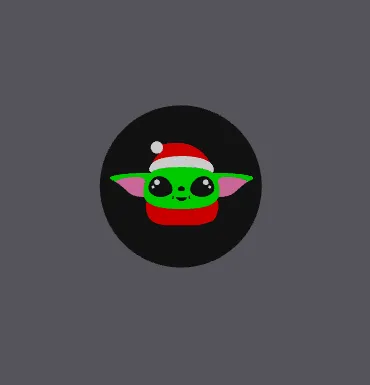 Grogu Santa - 94mm Coaster