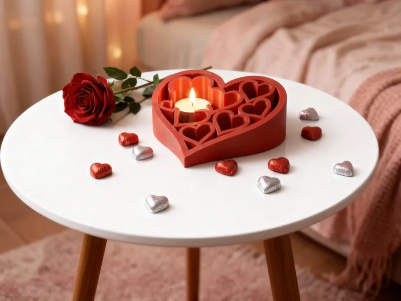 Valentine's Hearts Tealight Holder