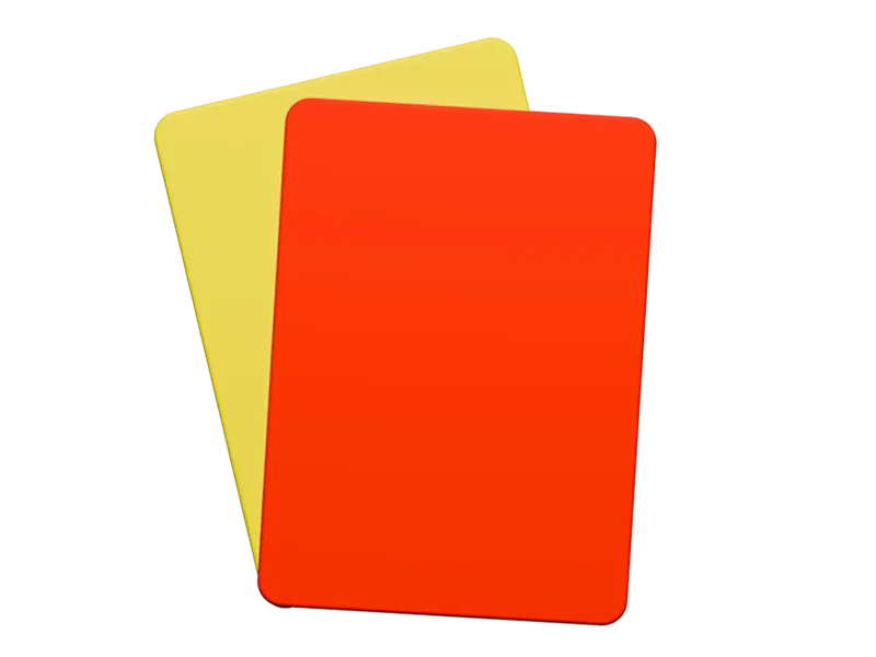 Red and yellow card (Official FIFA Dimensions)
