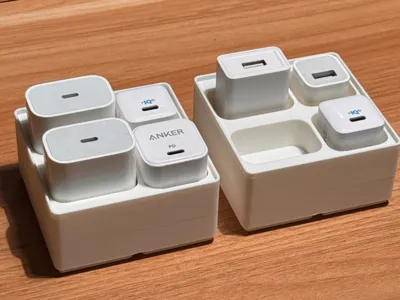 Gridfinity USB Charger Organizer –  (2×2)