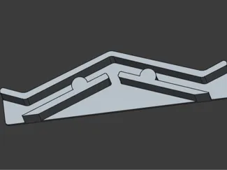 Plastic cover for iron shelf, corner 140°