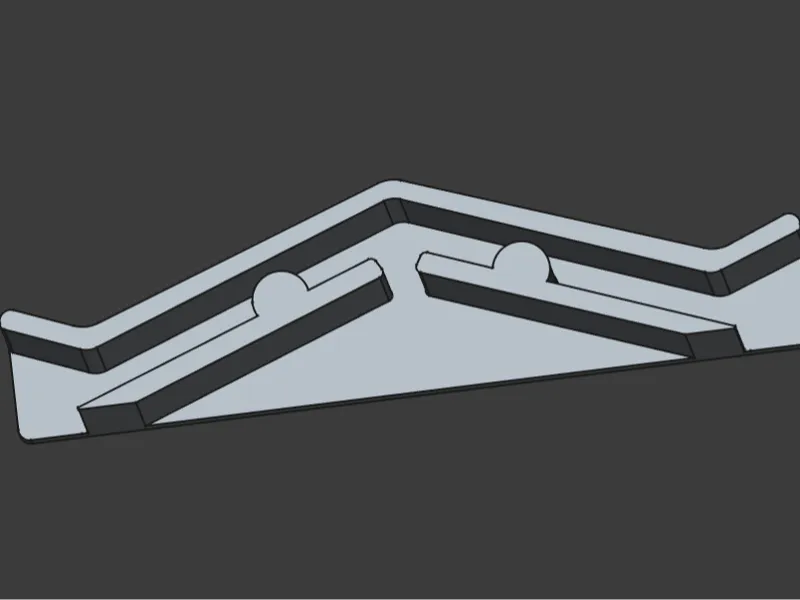Plastic cover for iron shelf, corner 140°