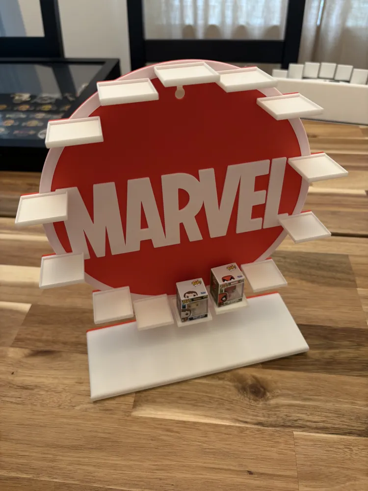 Marvel Stand Marvel Mini FunkoPop Display Stand - Free 3D Print Model - MakerWorld