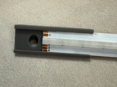 COB LED Strip Mount (12 mm width, angled and flat)