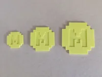 Three sizes of coins
