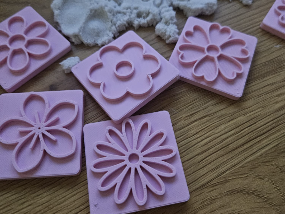 Flower Sand Stamps Set – 3D Printed Toy Molds