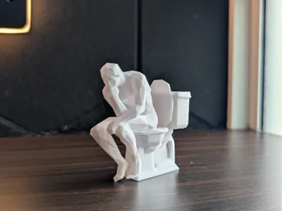 The Thinker on Toilet Low Poly