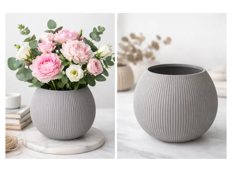 Vase Japandi rund/oval