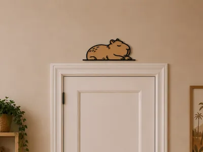 Sleeping Capybara Door Topper