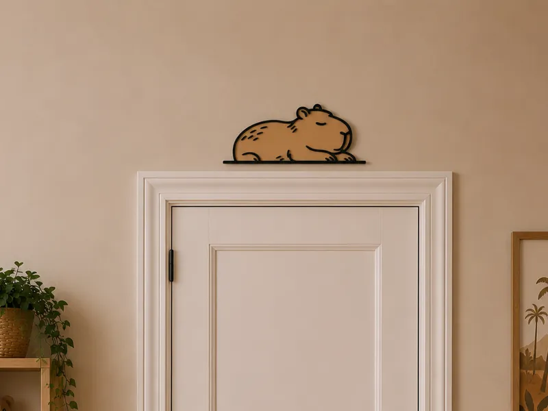 Sleeping Capybara Door Topper