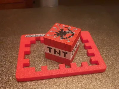 Minecraft TNT block 3D Puzzle