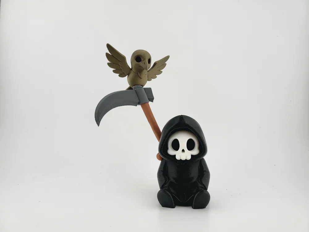 Grim Reaper with Owl Skeleton Action Figure NO AMS - Free 3D Print ...