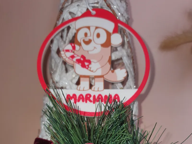 Bluey Bingo ornament Christmas only 4 colors