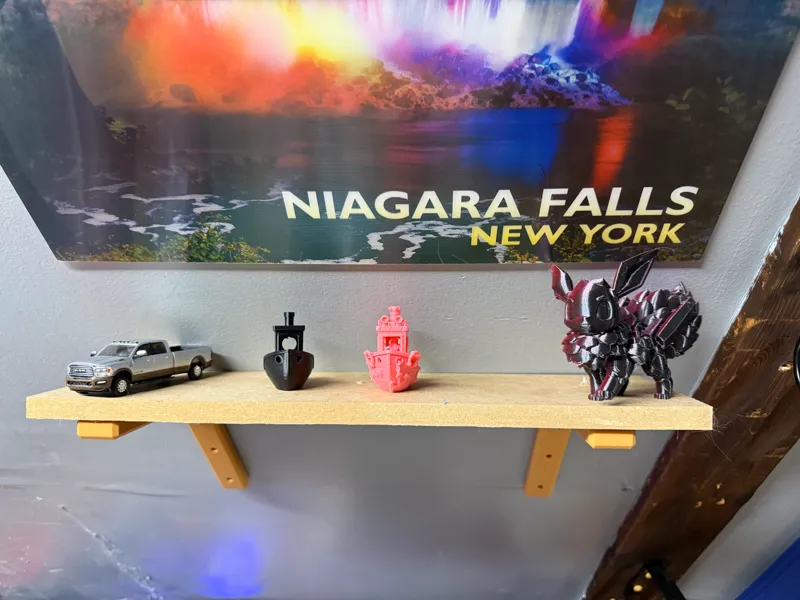 Slanted wall shelf mount