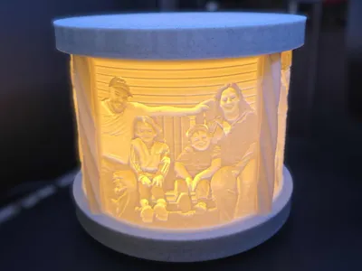 Round Lithophane Lantern