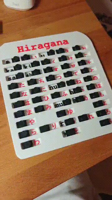 Hiragana Slide Table