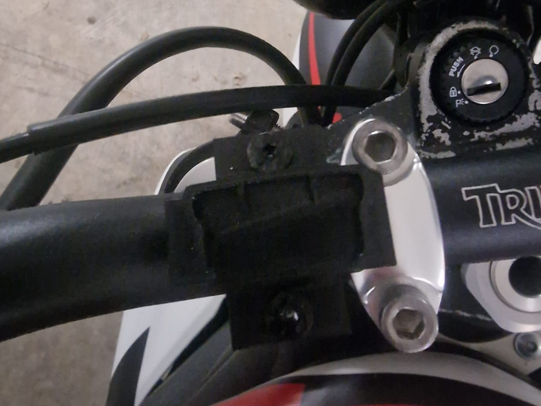 porta telepass moto con manubrio 28 mm