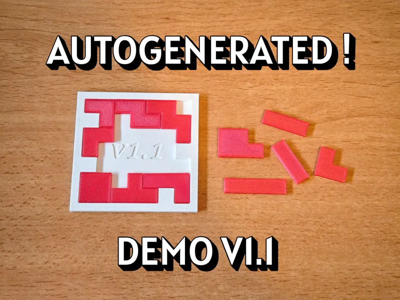 Autogenerated 3D Puzzle - Puzzle Gen v1.1 Demo