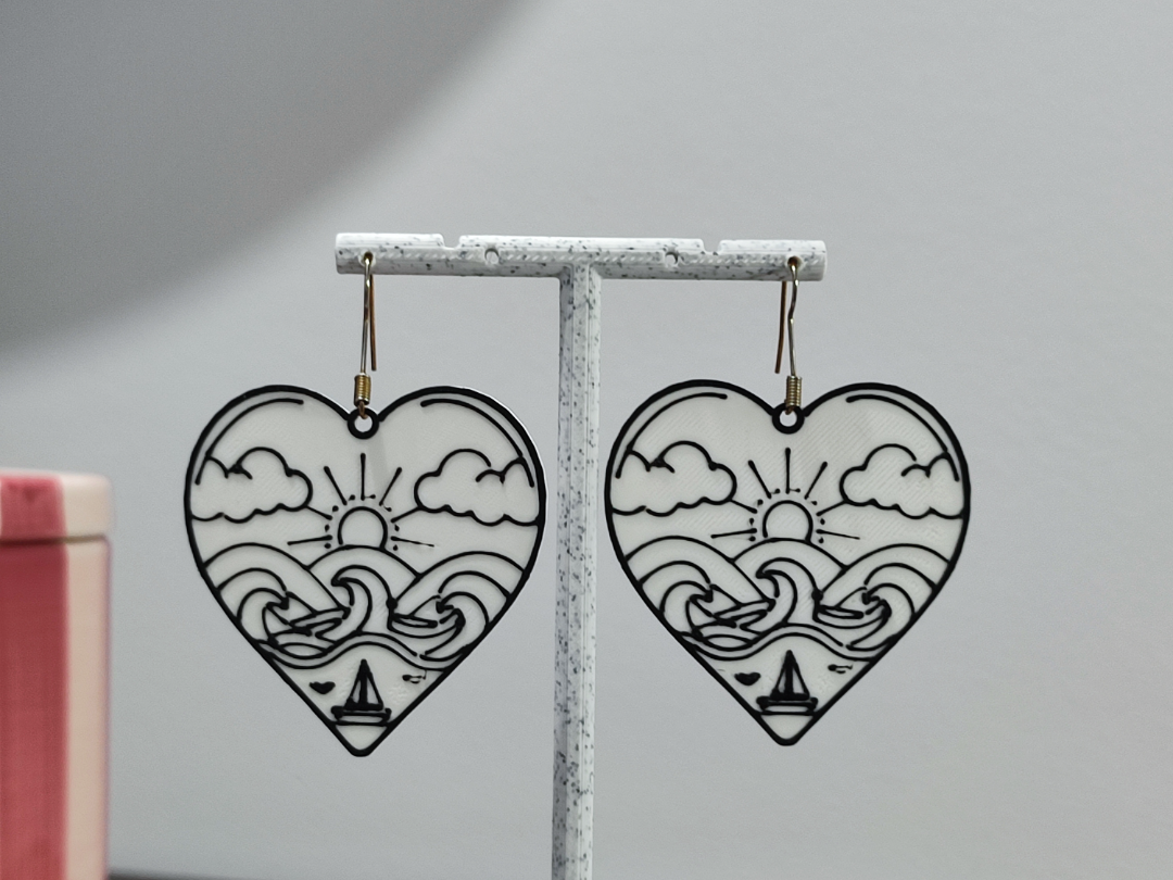 Aretes Atardecer Marino 3D model by Layered Art 3D