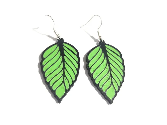 Emerald Leaf - Earrings