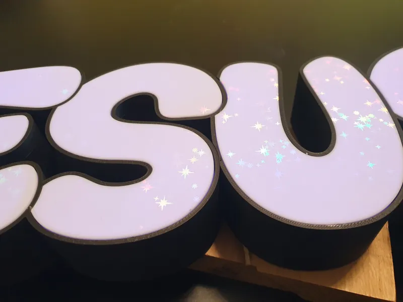 Jesus letters mirrored