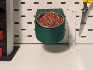 Solder tip cleaner mount - Skadis Horizontal mount