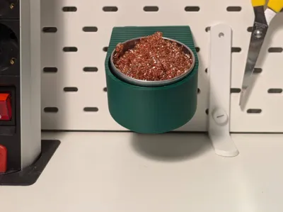 Solder tip cleaner mount - Skadis Horizontal mount