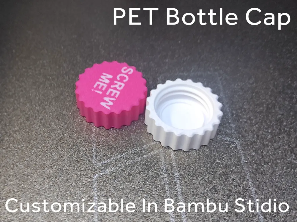 PET Bottle Cap - Customizable - PCO28-1810 - Free 3D Print Model ...